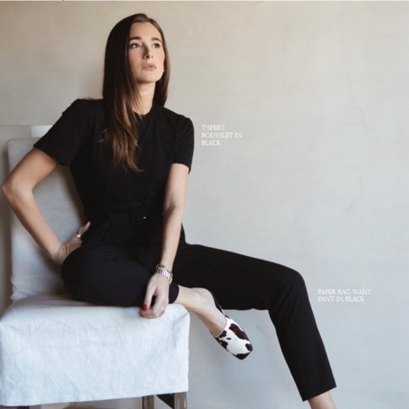 Danielle Bernstein TShirt Bodysuit in Black Size XL Minimalist - Picture 2 of 12